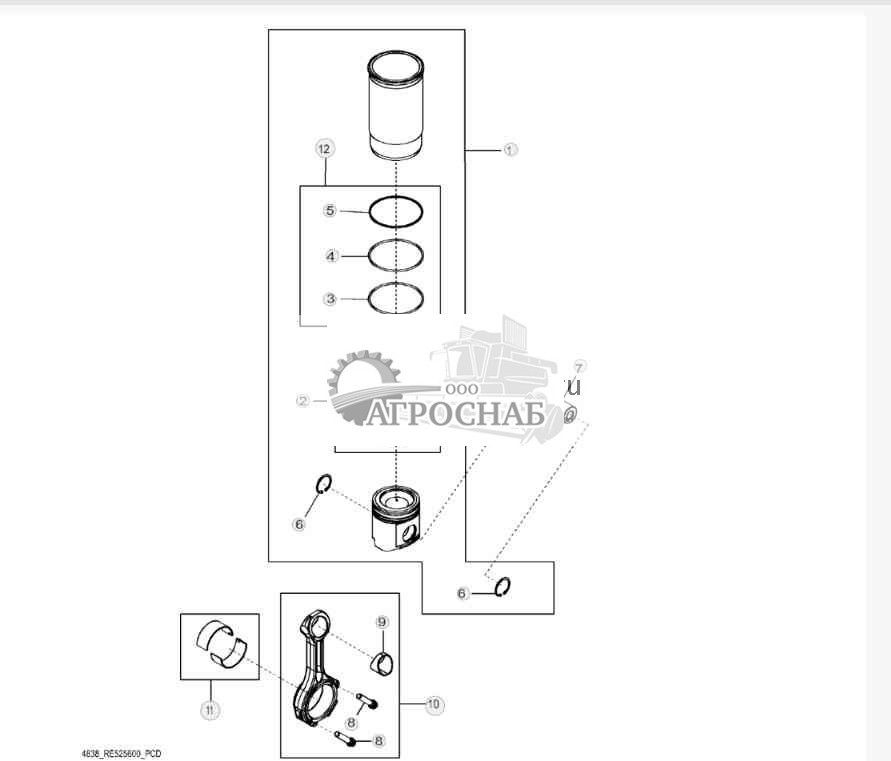 4838 Шатуны и поршни 